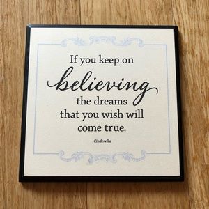 Disney Wood Board with quote